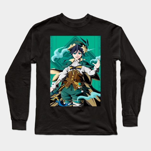 GENSHIN IMPACT VENTI Long Sleeve T-Shirt by Minami14R